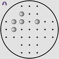 Jeu de pions solitaire