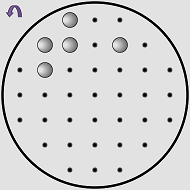 Jeu de pions solitaire