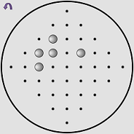 Jeu de pions solitaire