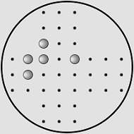 Jeu de pions solitaire